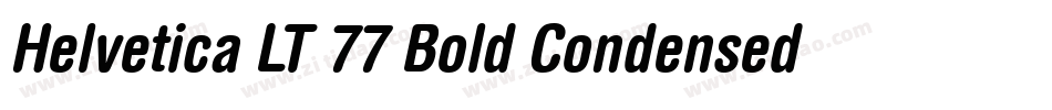 Helvetica LT 77 Bold Condensed字体转换